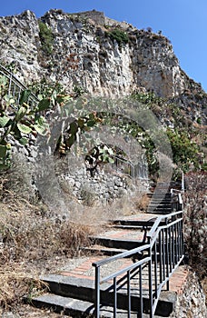 Taormina Ã¢â¬â Scorcio del castello dal sentiero photo